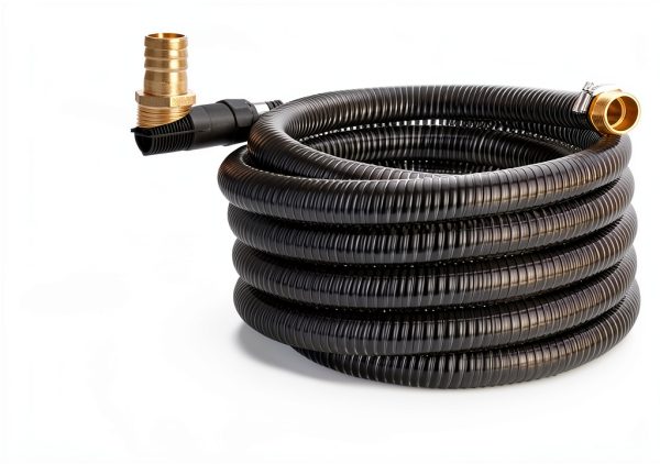 25FT Suction Hose Including Check Valve and NPT 1-inch ThreadWater Inlet Pipe with Brass Adapter Easy to Connect for Shallow Well Garden Sprinkler Pump-4