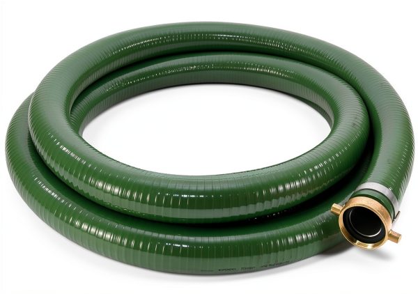 1240-2000-25 PVC Suction Hose Assembly, Green, 2" Male X Female NPSM, 65 psi Max Pressure, 25' Length, 2" ID-0