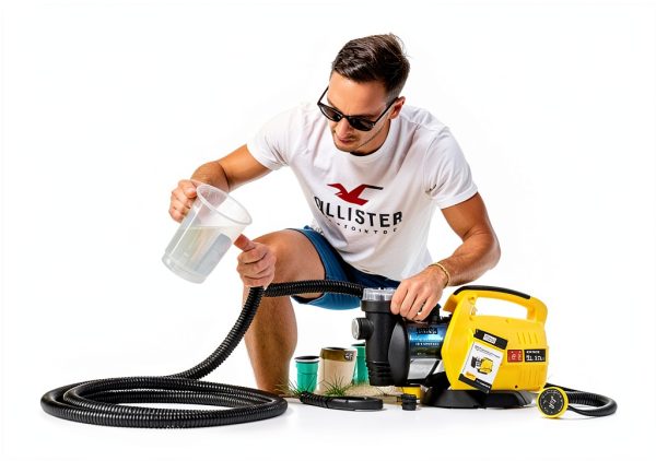 25FT Suction Hose Including Check Valve and NPT 1-inch ThreadWater Inlet Pipe with Brass Adapter Easy to Connect for Shallow Well Garden Sprinkler Pump-5