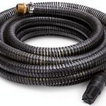 25FT Suction Hose Including Check Valve and NPT 1-inch ThreadWater Inlet Pipe with Brass Adapter Easy to Connect for Shallow Well Garden Sprinkler Pump-0