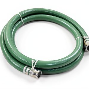 1240-3000-20-CE PVC Suction Hose Assembly, Green, 3" Male X Female Cam and Groove, 40 psi Max Pressure, 20' Length, 3" ID-0